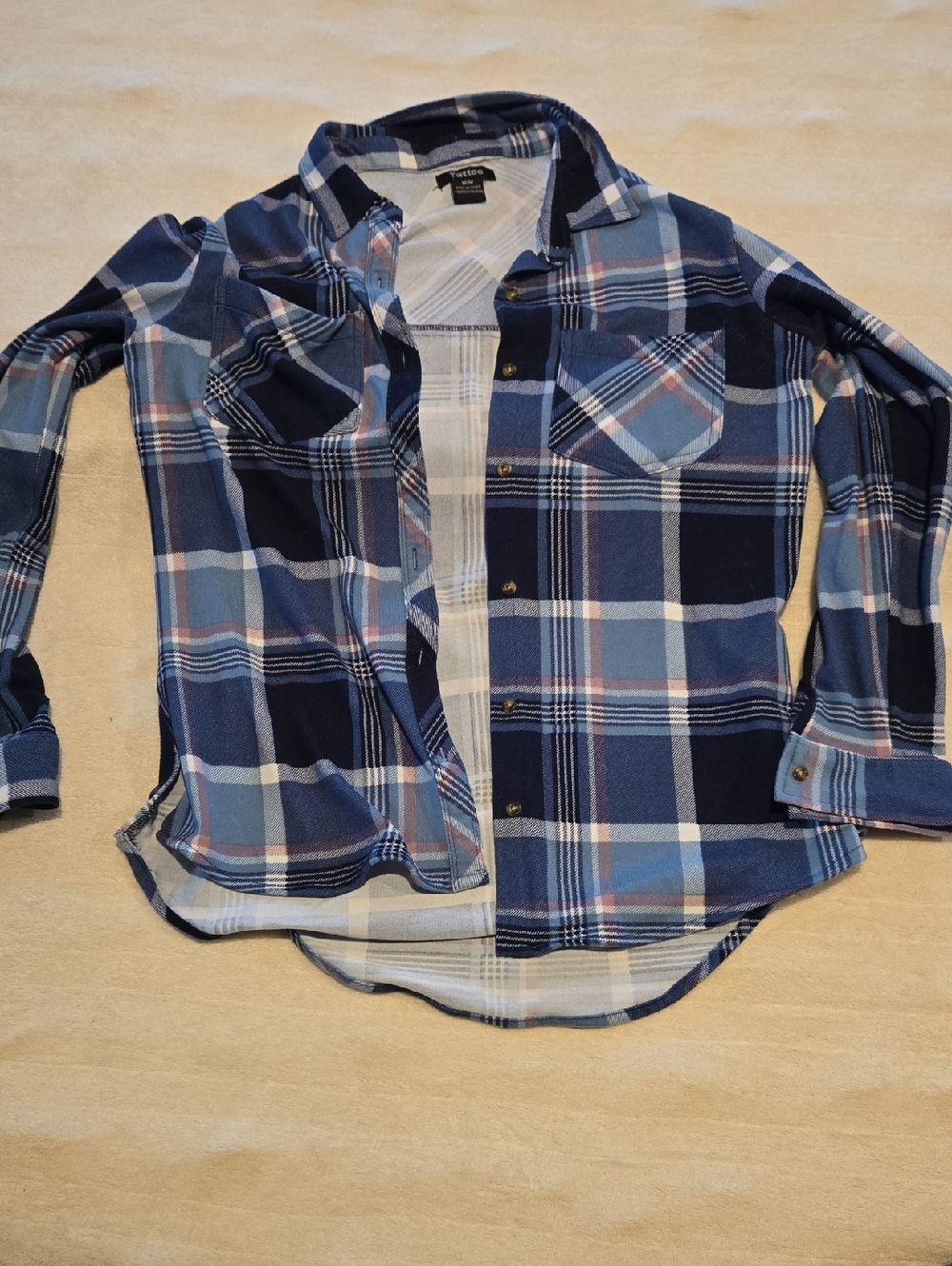 Women's Button-down, Plaid Blouse